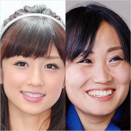 小倉優子とキンタロー のツーショ写真が ホラー級 に顔サイズが違いすぎ アサジョ