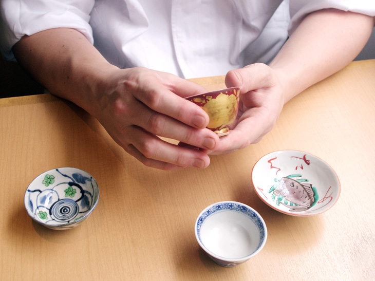 料理人が買い集めた九谷の人気陶芸作家のぐい呑み。【酒器も肴のうち】