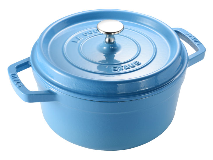 日/祝も発送 ストウブ staub サックスブルー 16 フィッシュ ゴールド