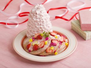 「いちごと桜ホイップのパンケーキ」1,480円