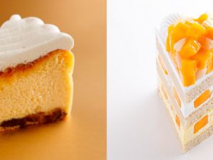 左「ベイクドチーズケーキ」、右「新エクストラスーパーマンゴーショートケーキ」