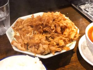 「生姜焼き定食」（トリプル）1100円