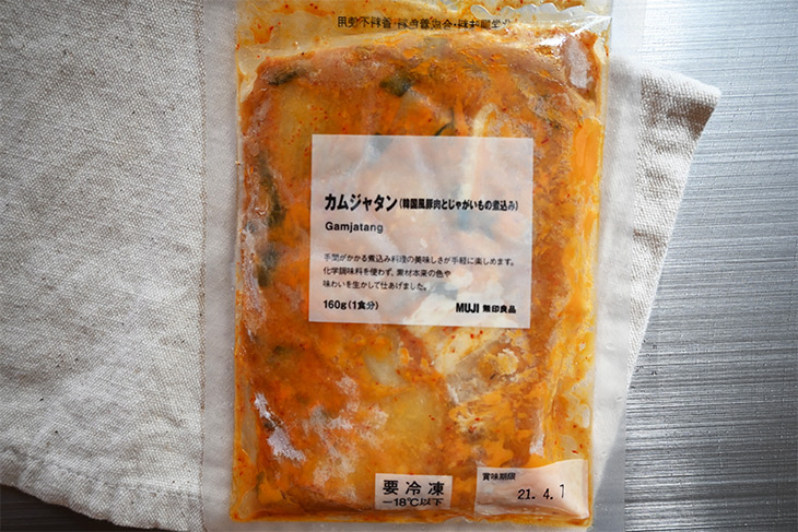 「カムジャタン（韓国風豚肉とじゃがいもの煮込み）」390円（1食分169g）