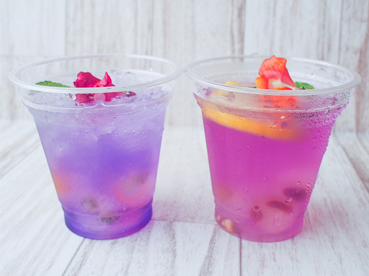 フレーバーは「バタフライピーブルー」と「ストロベリーピンク」の2種類