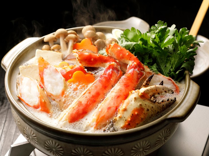 2種の蟹を存分に満喫できる、贅沢鍋を満喫