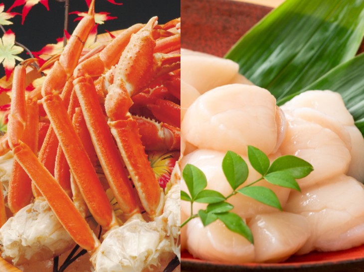 通常の約半額程度で「ずわい蟹」や「たらば蟹」を提供。もちろん味は遜色なし