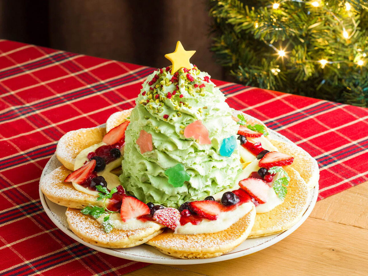 「ホノルルクリスマスパンケーキ」1750円 ※販売期間は12月1日～26日まで