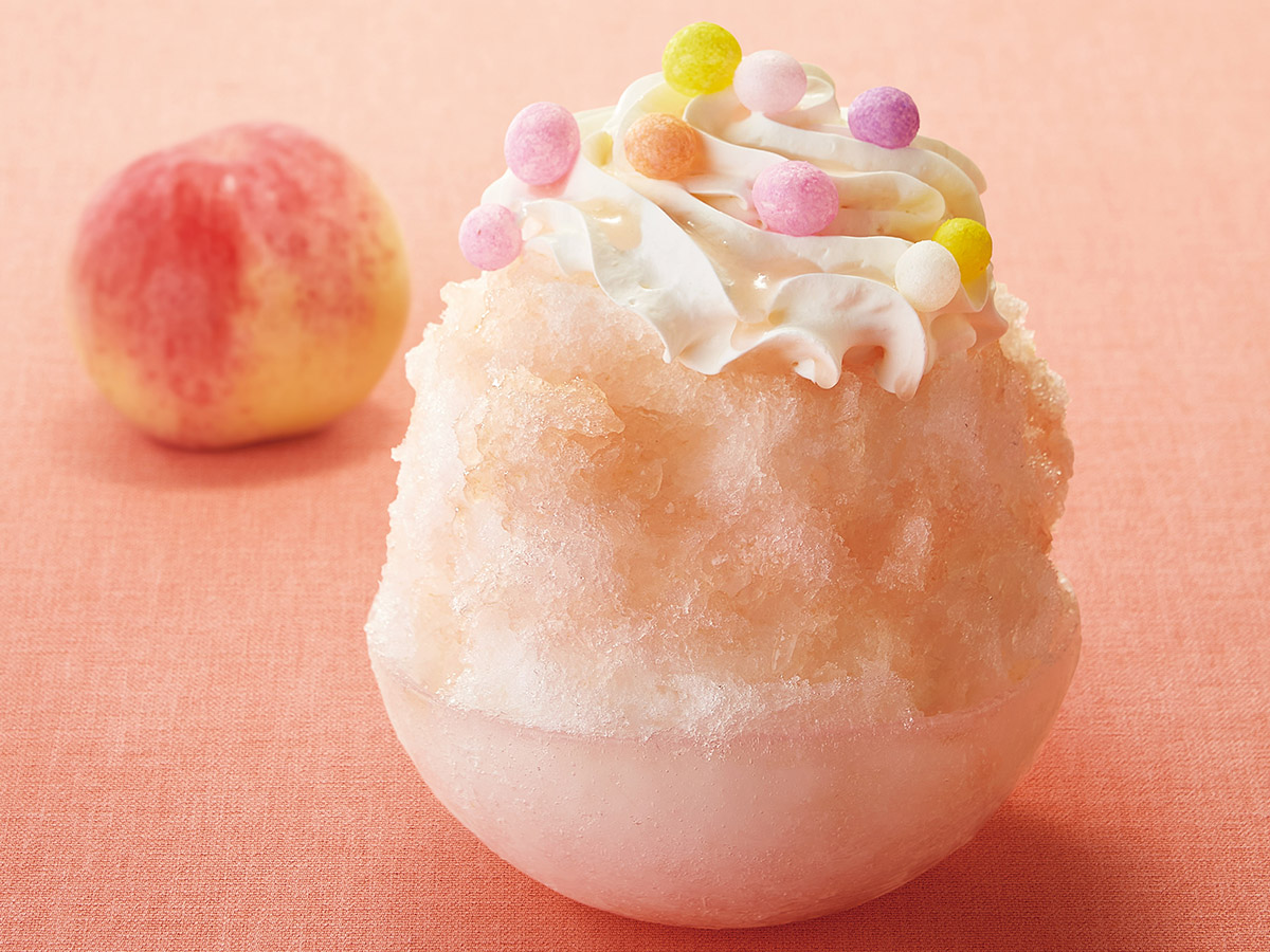 プロントのカフェ 和カフェ Tsumugi で旬の桃を使った パフェ かき氷 が登場 食楽web