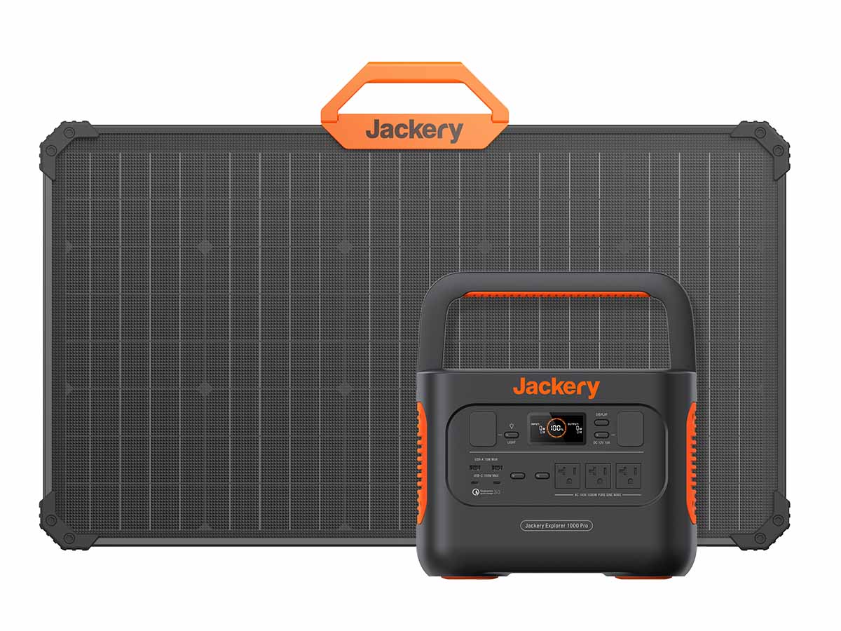 「Jackery Solar Generator 1000 Pro」は、「Jackery ポータブル電源 1000 Pro」と「Jackery SolarSaga」がセットになった製品