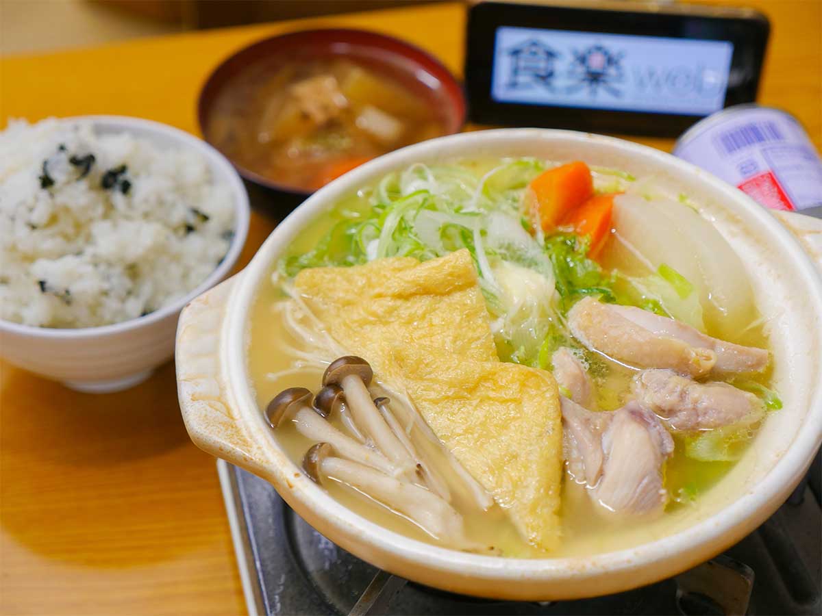 「鶏塩ちゃんこ鍋定食」1500円