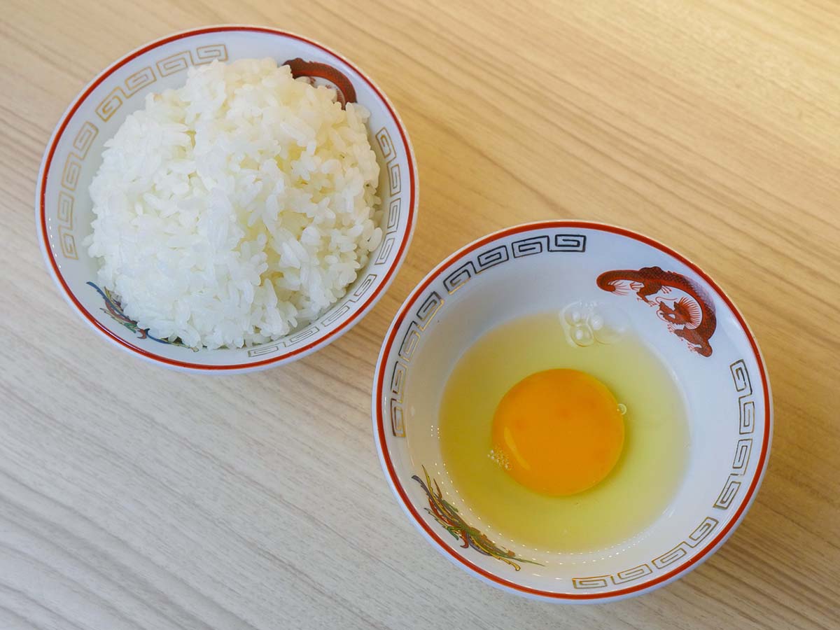 「ごはん＋生卵」150円