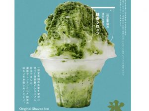 「日光天然氷かき氷 一保堂茶舗の抹茶を使った抹茶シロップ」1100円