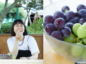 中村正樹さん（左）は、峡東の歴史、風土にくわしい