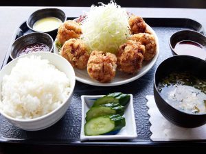 「唐揚げ噴火定食」1150円