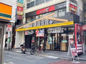 『ステーキ屋 松』明大前店は、明大前の「肉路地」にあります