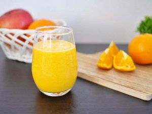 粒感が残った美味しいオレンジジュースの出来上がり！
