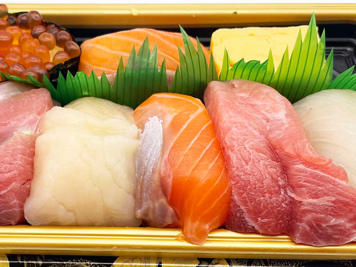 『勝田商店』の「にぎり寿司」1500円（価格は全て税込）