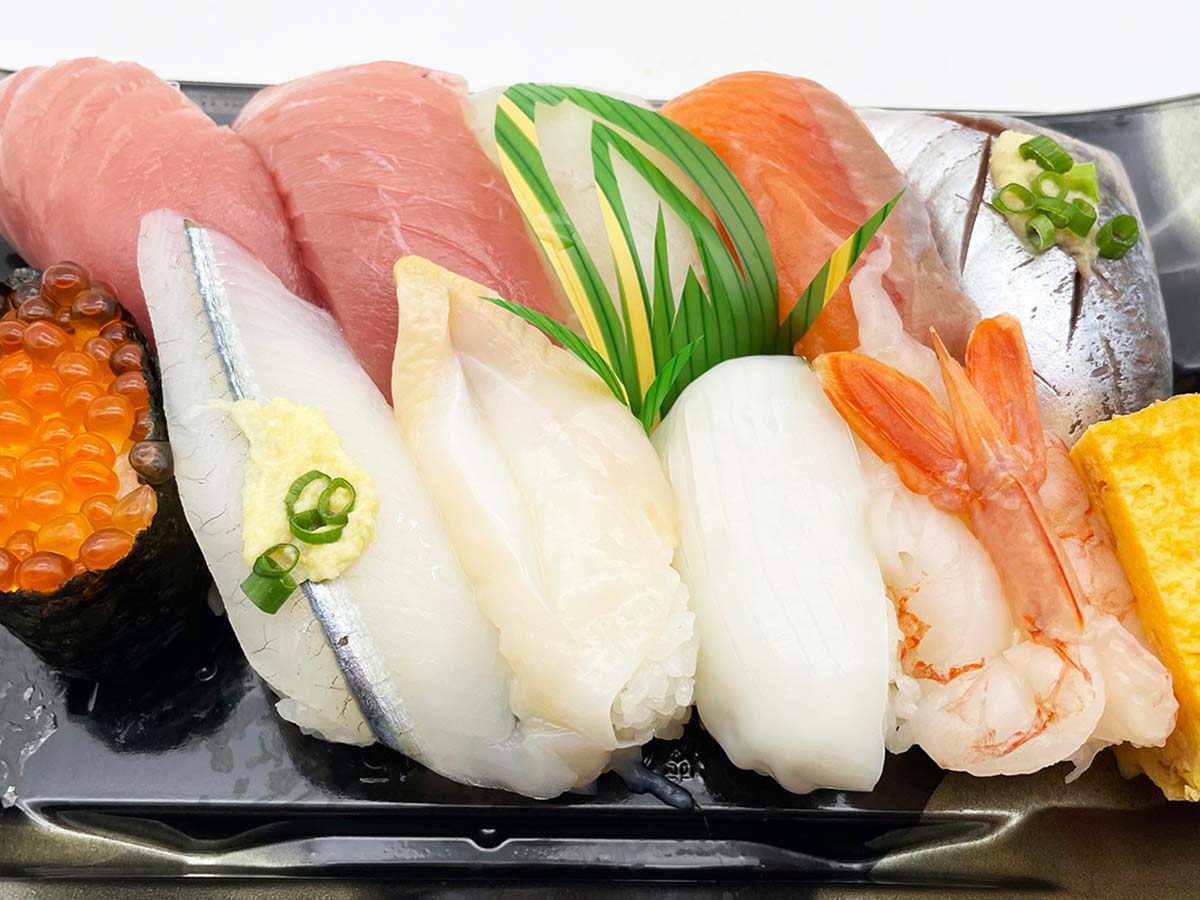 『魚の北辰』の「にぎり寿司セット」1598円