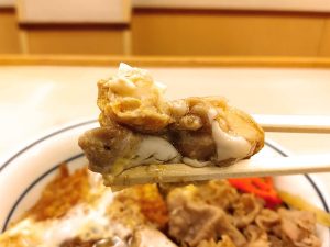 鶏肉もプリプリ。卵とじの火の通りが緩めなのもグーです