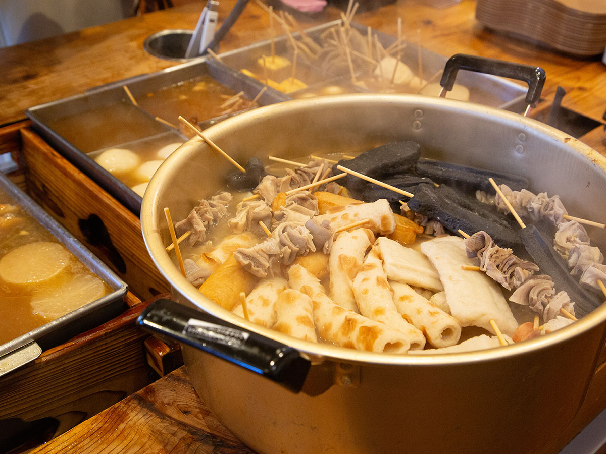 いつでも出来立ての熱々おでんが食べられる