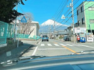 富士宮はどこを走っても富士山が見えるので、お散歩もドライブも楽しい！