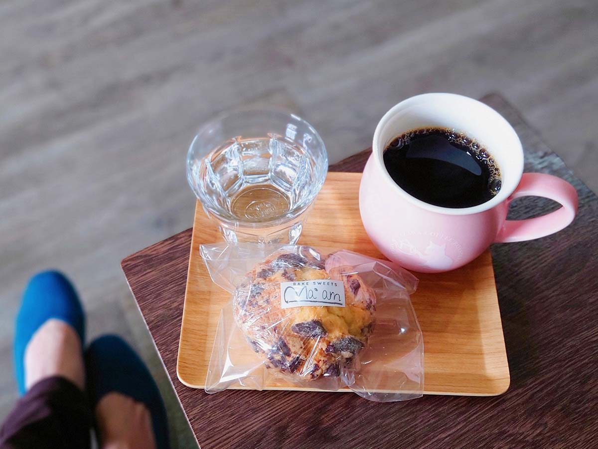 「Mandheling Tobako」1杯550円、「チョコケイク」360円