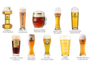 ジョッキの形も独特で面白い。鉄アレイ型のジョッキはインパクト大