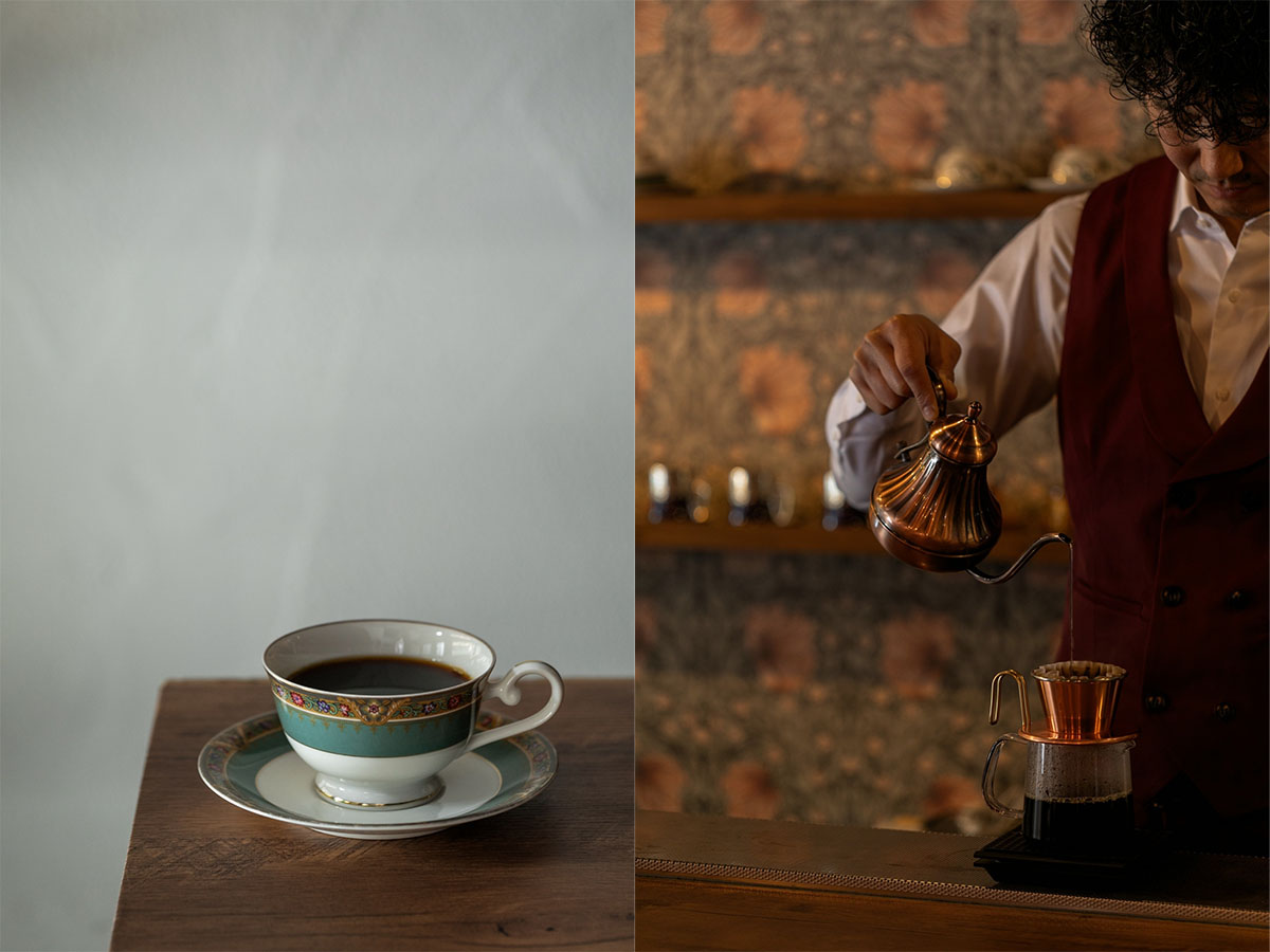 ハンドドリップコーヒーのほかエスプレッソ、アイスコーヒーなどがある