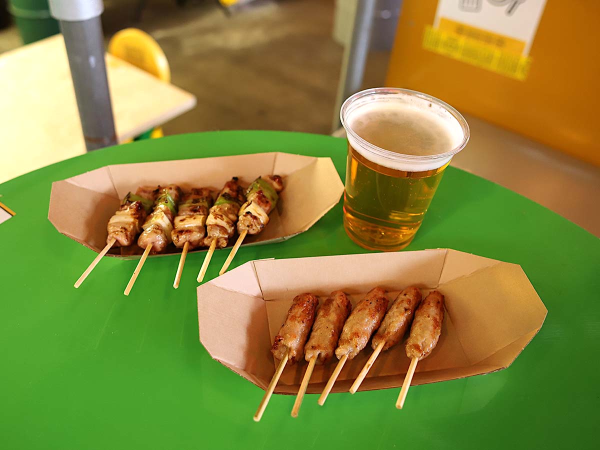 「ミンチ」650円、「ねぎま」800円、「生ビール」500円