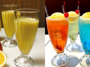 お店の看板メニュー「ミックスジュース」750円や「クリームソーダ」650円　※価格は以降も含め全て税込