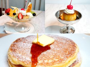 デザートメニューは「レトロプリン」650円、「プリンアラモード」980円、「バターミルクパンケーキ」850円など、豊富に用意