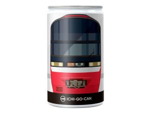 「特別純米酒蓬莱泉 名鉄 1200系 一合缶」950円。冷酒でも、ぬる燗でもおすすめ