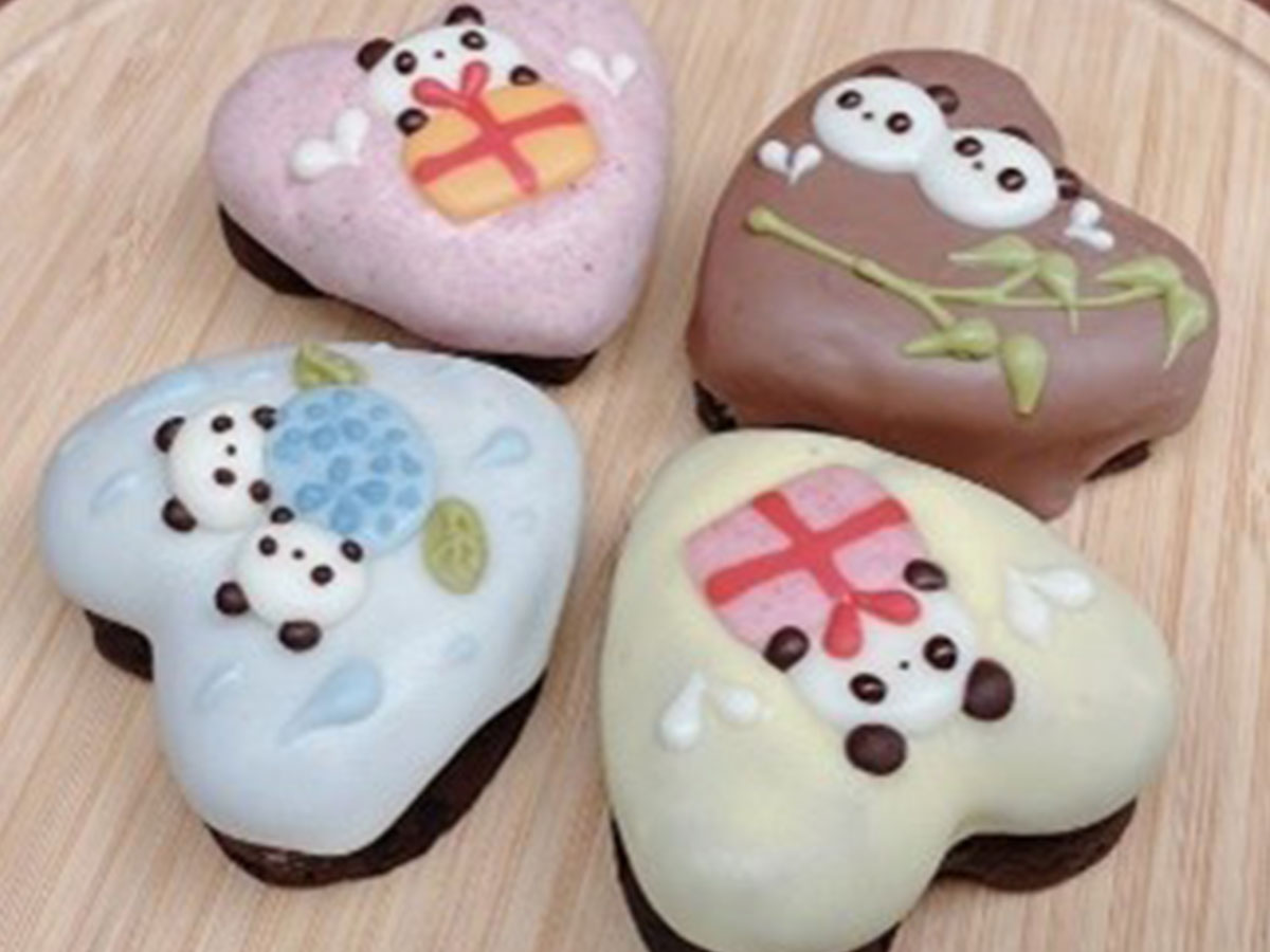 『パティスリーリアン』の「パンダデコレ」1個 500円~/1階 和洋菓子イベントスペース
