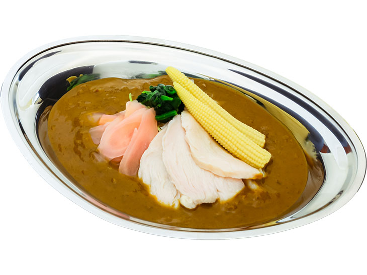 新たに「岩下の新生姜(R)」がトッピングされた「冷やしカレー」1000円。※店舗により数量限定でなくなり次第終了、店内飲食のみ