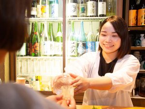 ひとりでも安心のカウンター席