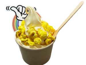 『Leis Hawaii Popcorn kitchin』の「ポップコーンソフトクリーム」660円