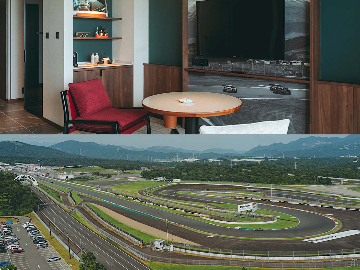 軽快に走るレーシングカーのエンジン音に耳を傾け、白熱したレースを見学できる「サーキットビュー」