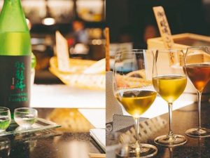 「静岡プレミアム酒巡り 3種」（左）と「静岡茶巡り 3種」（右）