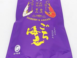 「ごち海老」（富山産しろえび・金沢産甘えび使用 揚げ×焼き煎餅・5枚入 袋入）600円