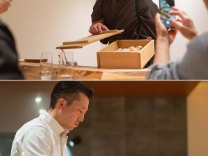 上：「Japanese Restaurant GEJO」の下條貴大氏、下：名店『成希』の滝本成希氏