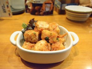 「大根の自家製明太子XO醬炒め」850円(税抜)