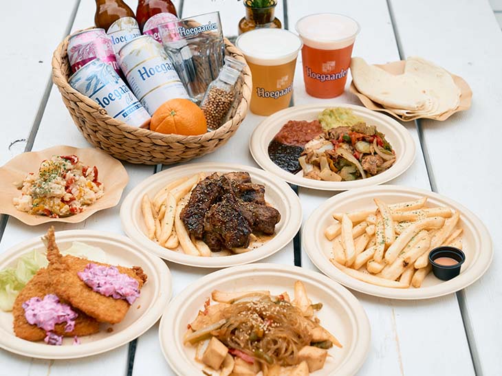 料理のイメージ。中央が「和風ブラックペッパースペアリブ」