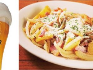 『ステーキとドイツビール マーベリックス 上尾本店』の「ドイツビール＆ジャーマンポテトセット」800円（税込）