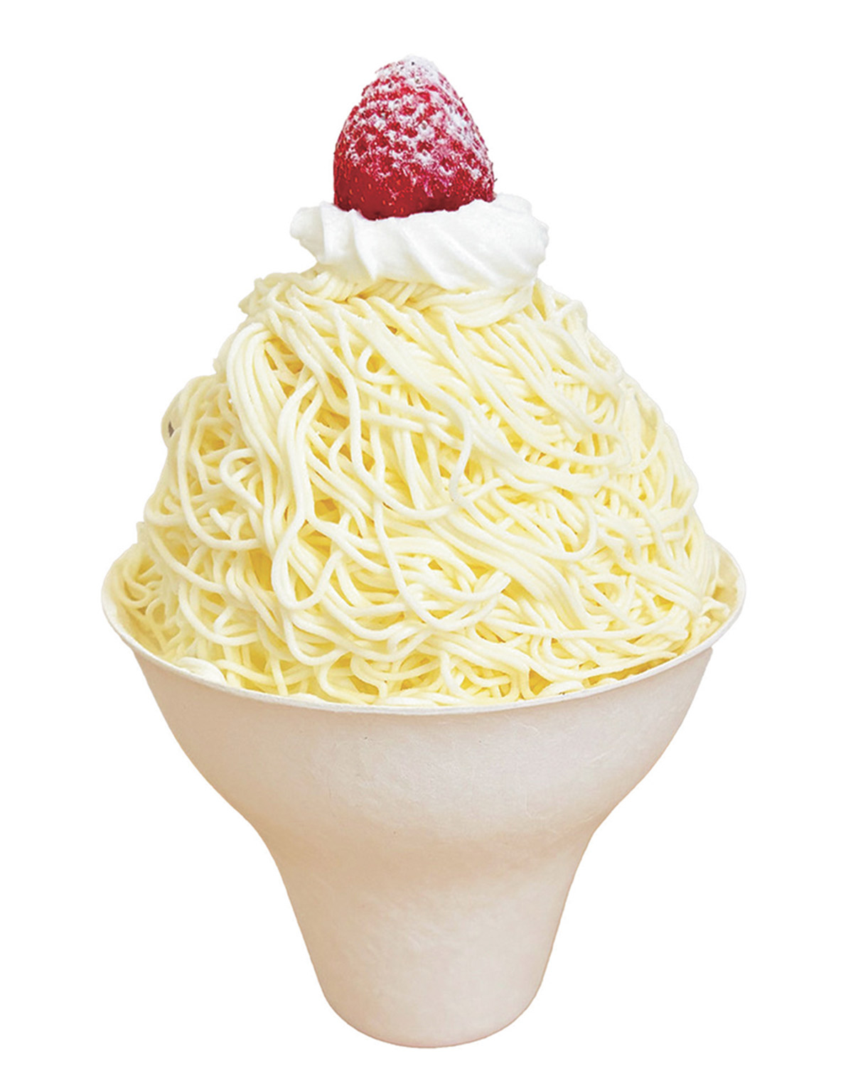 『パティスリー ジョリ・クレール』の「北海道産さつまいも生絞りモンブランソフト」1100円。提供:10月16日~22日