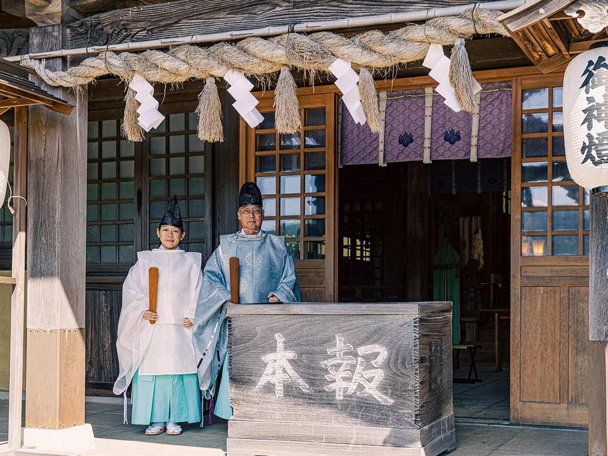 大仁神社の神主さん　提供：伊豆マリオットホテル修善寺 ［食楽web］