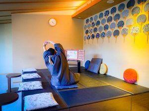 「温泉いろは」のストレッチ