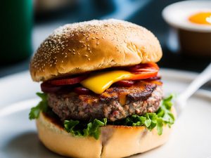 『金井牧場』の「佐世保バーガー」1200円