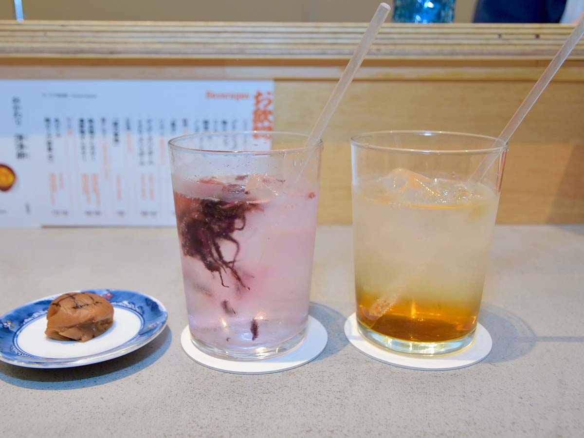 食後には梅を使ったドリンク(アルコールもあり)もおすすめ