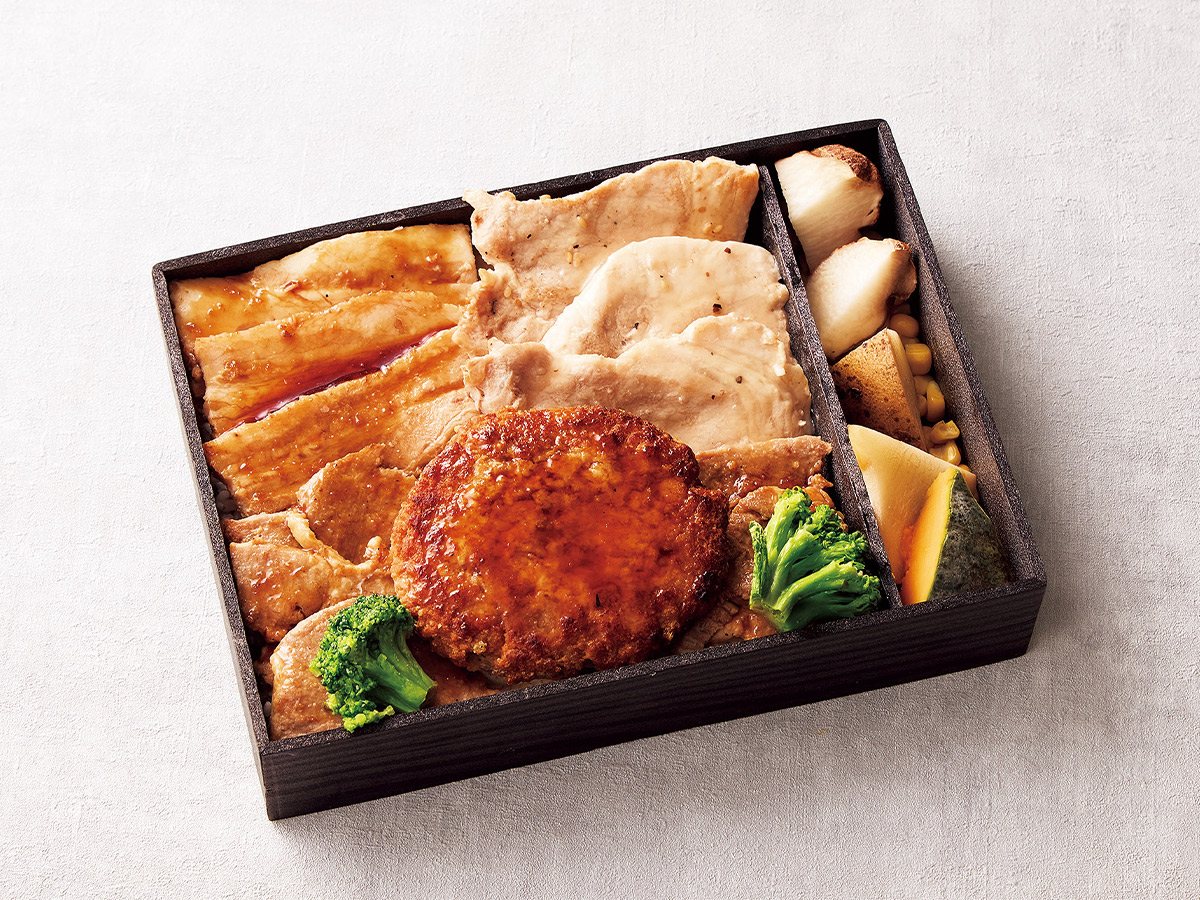 『掛村』の「十勝産豚食べ比べ弁当」2268円