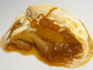 最後のデザート「クレープフランベ」